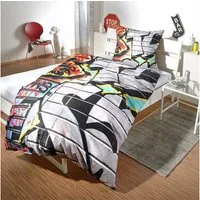 BETTWARENSHOP Bettwäsche Graffiti, Renforce, 2 teilig, mega coole bunte Jugendzimmer Bettwäsche
