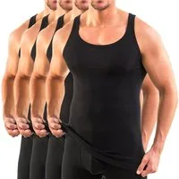 HERMKO Unterhemd Achselhemd (Pack, 4er) 100 % Bio Baumwolle Tank Top Basic Feinripp hergestellt in EU