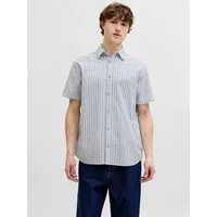 Jack & Jones Kurzarmhemd JJCHAD OXFORD STRIPE SHIRT SS