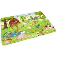 nikima Platzset stabiles Vinyl Tischset Bauernhof Kinder Platzset abwaschbar, (1-St)