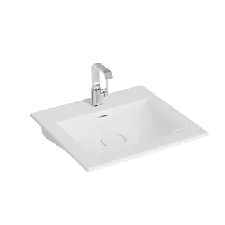 VitrA New Metropole Möbelwaschtisch wandgebunden rechteckig 60 x 53 cm mit Hahnloch,7537B403-7210 7537B403-7210