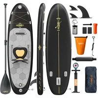 HOMALL Inflatable SUP-Board Aufblasbares Stand Up Paddle Board mit Halter, Sitz und Fußband, 320cm SUP-Board Set mit Action-Cam Halterung, Bis 130kg
