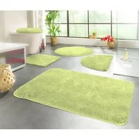 KiNZLER Badematte Chaozhou, Badvorleger, Badezimmer Teppich, Höhe 20 mm, rutschhemmend beschichtet, fußbodenheizungsgeeignet, Polyester, WC-Vorleger mit Ausschnitt, Badteppich, Uni Farben, weich, als rechteckig, rund & Set erhältlich