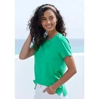 Beachtime by Lascana T-Shirt mit modischem Schlitz am Saum aus luftiger Baumwoll-Qualität