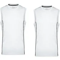 James & Nicholson Sporttop Doppelpack Herren Sporttop mit modischen reflektierenden Details JN423 (Spar-Set, 2er-Pack) Feuchtigkeitsregulierend, atmungsaktiv und schnell trocknend