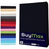 Buymax Spannbettlaken Buymax Jersey aus 100% Baumwolle, Jersey, Gummizug: Rundumgummi, (1 Stück), Pflegeleicht und Atmungsaktiv in Verschiedenen Farben und Größen