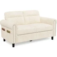 Bealife 2-Sitzer Kleine Couch, mit Armlehne und Seitentasche, 152 x 76 x 84 cm