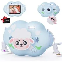 Vivitar Kinderkamera 40 MP mit 2,4 Zoll IPS Bildschirm, Selfie- & HD Video Kinderkamera (40 MP, inkl. 32 GB SD-Karte, 1000 mAh Akku, 8x Zoom, Zeitlupe, Zeitraffer, Sticker-Fotos, Spiele, Musik, stoßfestes Design)