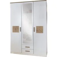 Wimex Kleiderschrank Kärnten Schlafzimmerschrank im natürlichen Design (in zwei Breiten erhältlich, mit Spiegel) Topseller Schrank Garderobe mit 3 Türen und 2 Schubladen 135cm
