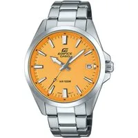 CASIO EDIFICE Quarzuhr EFV-100D-9AVUEF, Armbanduhr, Herrenuhr, Edelstahlarmband, Datum, Neo-Display, analog