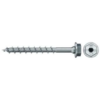 Fischer Spanplattenschraube 10,0x100 II HWTF BC, Sechskantkopf, Innenstern TX, Vollgewinde - 566377