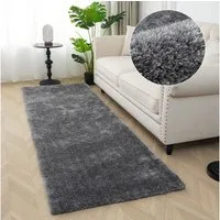Bruno Banani Hochflor-Läufer Dana Teppich, Kundenliebling, rechteckig, Höhe: 30 mm, Brücke, uni, weich, Mikrofaser, Diele, Flur, Wohnzimmer, Schlafzimmer