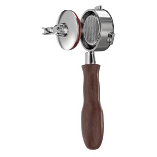 HiBREW V7 58MM Portafilter 2-In-1 Bottomless & Dual Spout Coffee Handle 304 Stainless Steel Wooden Handle For H7A/ H7B/