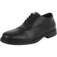 Coolwalk Herrenschnürschuh Elegant mit 4-Loch-Schnürung Schnürschuh (92009970) Blockabsatz Business-Schuhe in Schwarz