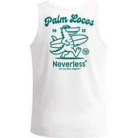 Neverless Tanktop Herren Tank-Top Backprint Aufschrift Palm Locos Lustiges Surfshirt mit Print