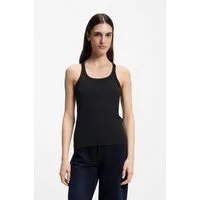 BOSS ORANGE Ripptanktop Epetite Premium Damenmode Slim Fit mit Logostickerei
