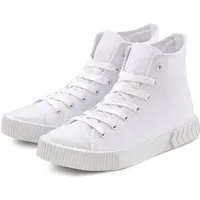 LASCANA Stiefelette aus Textil zum Schnüren, High-Sneaker, Schnür-Boots