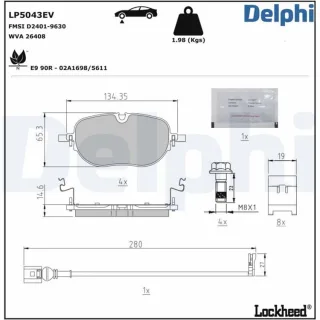 Delphi Bremsbel?ge vorne CUPRA Born VW Id.3