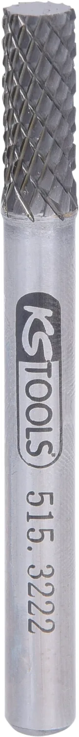 KS Tools HM Zylinder-Frässtift Form A ohne Stirnverzahnung - 515.3222