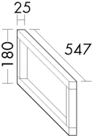 Burgbad Konsolenträger 180x25x547, ACAD008 ACAD008