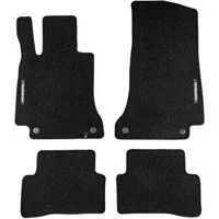 OMAC Auto-Fußmatten Velours für Mercedes-Benz C-Klasse W205 S205 2014-2021 Schwarz 4 tlg (4 St), für Mercedes-Benz C-Klasse W205 S205 2014-2021 Mercedes-Benz C-Klasse W205 S205 2014-2021, Antirutsch,Wasserfest,Einfache Installation