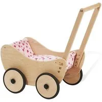Pinolino® Puppenwagen Trixi - Herzchen, aus Holz mit Bettzeug, Made in Europe