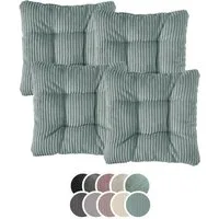 XDREAM Stuhlkissen Sitzkissen Set (2er & 4er) für Stühle und Bänke, robuste Polsterauflage für indoor und outdoor, 38x38x6 cm
