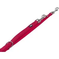 Nobby Hundeleine Führleine "Classic Preno", rot, XS-S, Nylon-Neopren, 3-fach verstellbar, weicher Griff durch Neoprenfutter