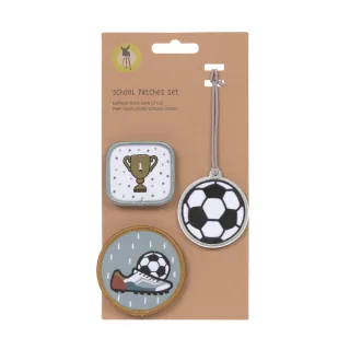 Lässig Patches und Anhänger 3er Set - Fußball