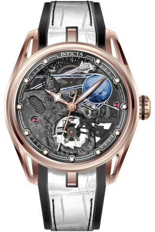 Invicta Celestial 70089 Herrenuhr - Mechanisches Werk - Edelstahl mit schwarzem Zifferblatt - 44 mm