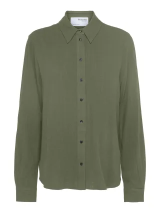 selected women - SLWVIVA LS SUN SHIRT NOOS Deep Lichen Green - Gr. - 40