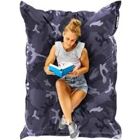 Green Bean Sitzsack XXL Outdoor Sitzsack Square 140x180cm (XXL Riesensitzsack 140x180cm 380 Liter Kinder & Erwachsene Bean Bag EPS Perlen Füllung, Groß Draußen Outdoor Liegekissen), Waschbar Wetterfest Lounge Sitzkissen Bodenkissen