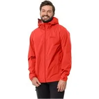 Jack Wolfskin Regenjacke Elsberg 2.5L (sehr atmungsaktiv, wasserdicht, winddicht) rot Herren