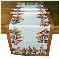 texpot Tischdecke Tischläufer Druck Wichtel mit Lurex (1-tlg)