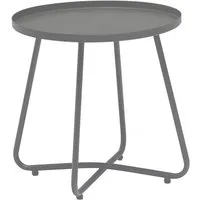 Dehner Gartentisch Ibiza ca. Ø 45 cm Höhe ca. 45 cm pulverbeschichtet, Material aus robustem Stahl