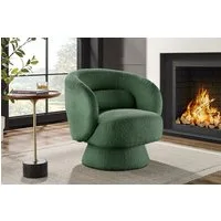 riess-ambiente Drehsessel BOSSA NOVA moosgrün (Einzelartikel, 1-St), Wohnzimmer · Bouclé · 360° drehbar · Scandinavian Design
