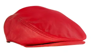 Peaky Blinders Newsboy-Flachhut aus Leder für Herren