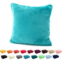 heimtexland Dekokissen Flanell Soft Kuschelkissen Plüsch Kissenbezug, super weich und flauschig, Allergiker geeignet, atmungsaktiv