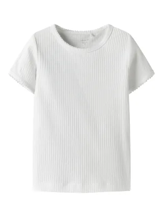 NAME IT - NMFFIKATIE SS SLIM TOP lucent white - Gr. - 110