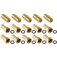 Poppstar Koax F-Stecker für Antennen-Kabel SAT-Kabel, F-Verbinder, Coax Set 5 Verbinder, 10 F-Stecker + Dichtringe