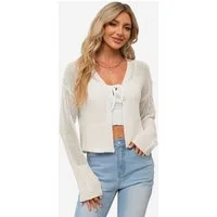 Imily Bela Cardigan Damen Kurzer Strickcardigan (Packung, 1-tlg., 1per-Pack) in Unifarbe