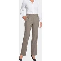 GOLDNER Stoffhose Kurzgröße: Elegante Stretchhose mit Bügelfalten Klassische Wollhose mit Teil-Dehnbund, Taschen und Knöchellänge