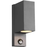 TRIO Leuchten LED Außen-Wandleuchte mit Bewegungsmelder & GU10 LED Höhe 22cm, Bewegungssensor, LED wechselbar, warmweiß, Wand Außenleuchte zur Fassadenbeleuchtung für Hauswand & Haustür
