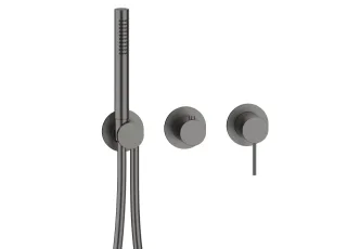 Herzbach MODUL7 Hebelmischer-Farbset 2/3 Verbraucher Black Steel, 70.702002.1.40 70.702002.1.40
