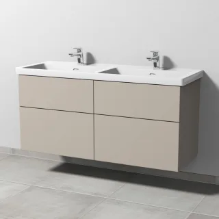 Sanipa 3way Waschtischunterbau zu Villeroy & Boch Subway 3.0 Waschtisch mit 4 Auszügen, Kaschmir-Mat SP8511U