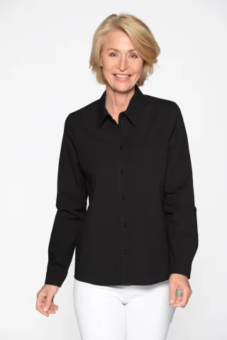 CLARINA - Ganzjahres NOS Bluse, 1/1 Arm 900 schwarz - Gr. - 48