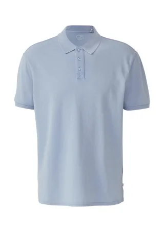 Q/S designed by - Gewaschenes Polo-Shirt blau - Gr. - XXL