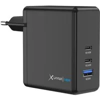 XLAYER 140W Power Charger schwarz 2x USB-C 1x USB-A GaN-Technologie Notebook-Netzteil