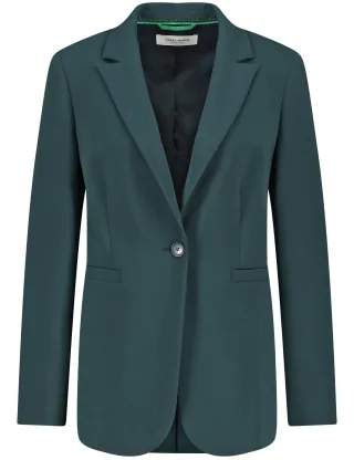 GERRY WEBER Collection - Klassischer Blazer mit Bewegungsschlitz green teal - Gr. - 40