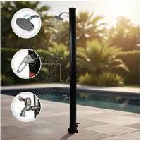 Melko Solardusche Solardusche Gartendusche 20L Pooldusche Campingdusche Außendusche (Stück), Wassertemperatur stufenlos einstellbar